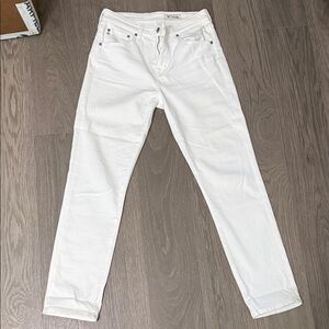 Ag Adriano Goldschmied White Slim Straight Women's Jeans